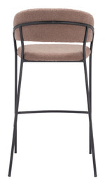 Bar-Height Shearling Stool with Arm Support by Zuo Modern