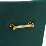 Velvet Upholstered Dining Chair – Emerald Green and Gold Finish