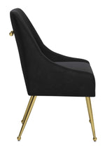 Velvet Dining Chair with Luxurious Gold Base