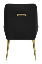 Elegant Velvet Chair with Gold Legs for Modern Interiors