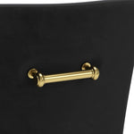Luxury Black Velvet Upholstered Dining Chair