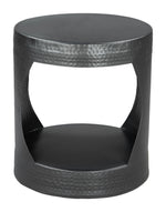 Nuuk Round Side Table Black – Powder-Coated Steel, Assembly-Free