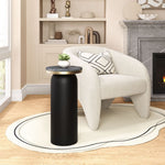 Zuo Modern Luxor Round Drink Table Multicolor – Elegant Marble & Steel Accent Table