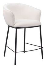 Zuo Essen Counter Stool Ivory – Upholstered 24.4