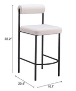 Zuo Modern Livorno Cozy Counter Stool – 36.2