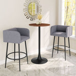 Zuo Modern Brown Pedestal Bar Height Table