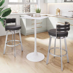 Zuo Modern Valleta 41.7”H Bar Table – Square White Top & Metal Base