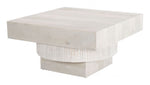 Square Whitewashed Coffee Table – Solid Mango Wood