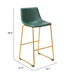 Zuo Modern Augusta Barstools Set of 2 – 39.4