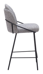 Modern Powder-Coated Steel Counter Stool Set for Bar or Kitchen