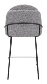 Set of 2 Luxury Counter Stools With Black & White Upholstery