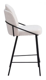 Modern Powder-Coated Steel Counter Stool Set for Bar or Kitchen