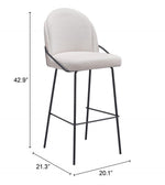 Zuo Modern – Jambi Bar Chair Duo 42.9