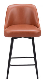 Contemporary Faux Leather Counter Stool For Kitchen Island