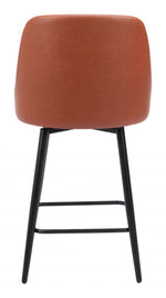 Art Deco Style Counter Stool With Ergonomic Footrest