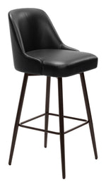 Zuo Modern – Keppel Barstool Black & Bronze, 41.7