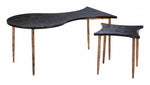 Black & Bronze 2-Piece Coffee Table Set for Living Room