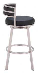 Zuo Modern – Gimsby Swivel Barstool Black, 38.2