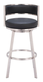 Zuo Modern – Gimsby Swivel Barstool Black, 38.2