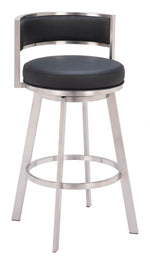 Zuo Modern – Gimsby Swivel Barstool Black, 38.2