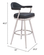Zuo Modern – Vagur Swivel Barstool 40.2