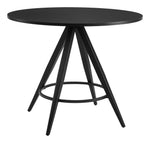 Dinos Round Dining Table with Black Faux Wood Top