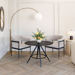 Modern Industrial Dining Table with Steel Frame Base
