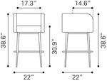 Zuo Modern – Horbat Swivel Barstool 38.6