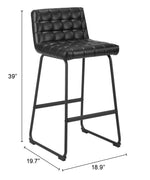 Zuo Modern Pago Bar Stool Set of 2 – 39