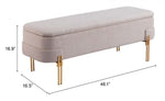 Lebreton Storage Bench – Modern Velvet Seating with Hidden Compartment