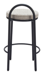 Elegant Beige Chenille Counter Stools For Home Or Hospitality