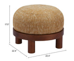 Warm-Toned Fabric Ottoman for Modern Interiors