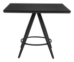 Tinos Industrial Dining Table – Black MDF Top with Powder-Coated Base