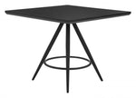 Zuo Modern Square Dining Table – Compact 4-Seater Black Design