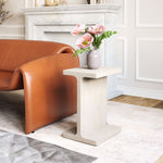 Bama Whitewashed Wooden End Table – Compact Modern Design
