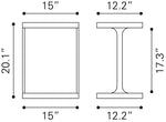 Whitewashed Mango Wood Side Table 20.1
