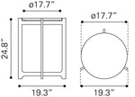 Round Marble Top Side Table 24.8