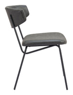 Industrial Black Dining Chair Pair – Contemporary Bauhaus Design
