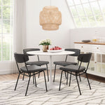 Zuo Modern Charon Dining Chair Set of 2 – Vintage Black Faux Leather