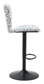 Modern swivel barstool with ergonomic footrest