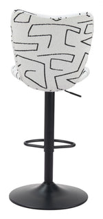 Set of two modern adjustable barstools by Zuo Modern
