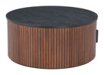 Contemporary Black & Walnut Coffee Table With Shelf – 14.2
