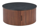 Two-Tone Round Coffee Table for Modern Interiors With Ample Storage