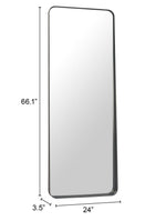 Sleek Powder-Coated Floor Mirror by Zuo