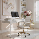 Faux Leather Office Chair – Gray Reclining Adjustable Seating by Zuo Modern