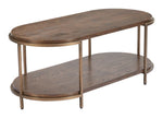 Contemporary Wooden Coffee Table With Dual-Level Storage