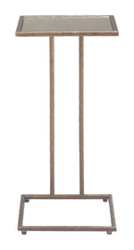 Ringen Modern Side Table – Glass & Steel Bronze Finish