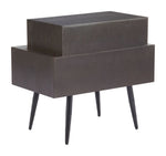 Brown Storage Side Table with Sleek Design