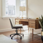 Adjustable Faux Leather Task Chair – Sleek White Finish By Zuo Modern