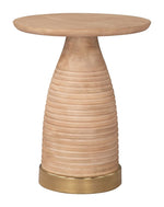 Modern Natural Mango Wood Side Table for Living Room